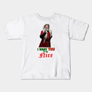 Santa - Be Nice Kids T-Shirt